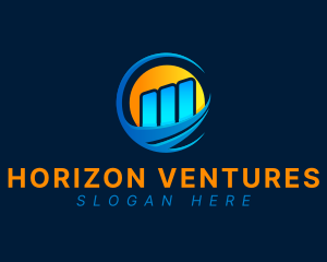 Gradient Business Graph logo design