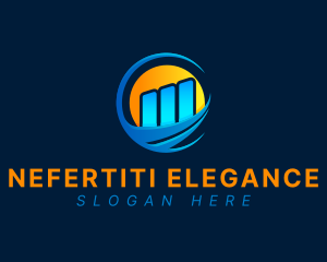 Gradient Business Graph logo design