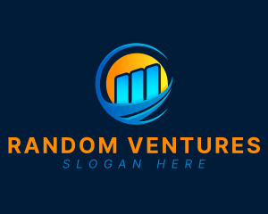 Gradient Business Graph logo design