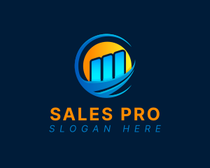 Sales - Gradient Business Graph logo design