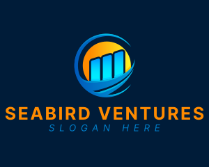 Gradient Business Graph logo design