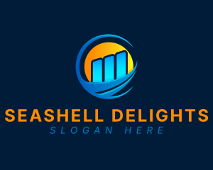 Gradient Business Graph logo design