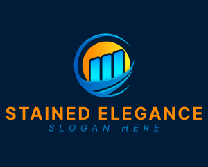 Gradient Business Graph logo design