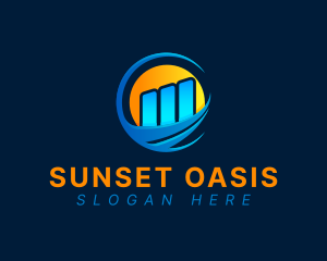 Gradient Business Graph logo design