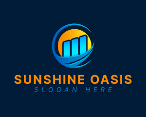 Gradient Business Graph logo design