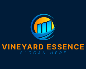 Gradient Business Graph logo design