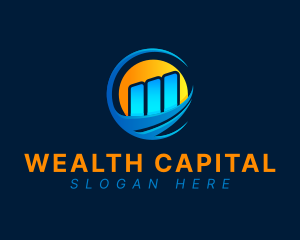 Capital - Gradient Business Graph logo design