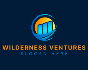 Gradient Business Graph logo design