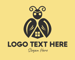 Red Bug - Insect Beetle Shelter logo design