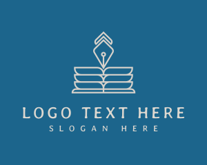 Playwright - Journal Book Pen logo design