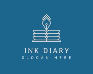 Diary - Journal Book Pen logo design