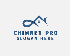 Chimney - Home Roofing Builder logo design