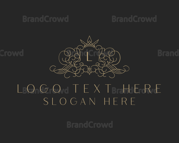 Ornamental Crown Decorative Boutique Logo