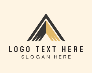 Tourism - Pyramid Wings Letter A logo design