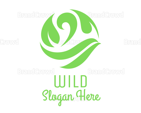 Green Leaf Sphere Logo