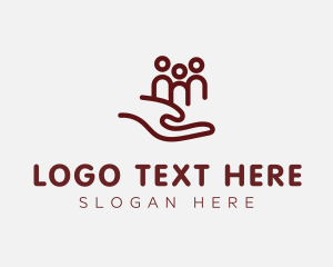 Support Group - Community People Hand logo design