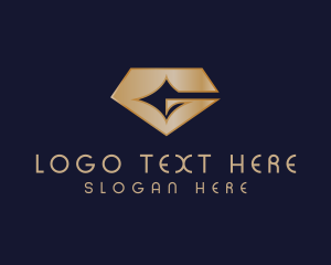 Elegant Diamond Jewelry Letter G logo design