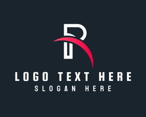 Professional - Modern Crescent Letter R logo design