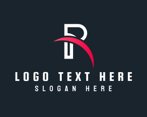 Investment - Modern Crescent Letter R logo design