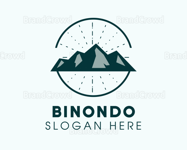 Hipster Mountain Alpine Logo