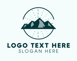 Mountain - Hipster Mountain Alpine logo design
