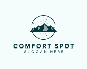 Hipster Mountain Alpine logo design