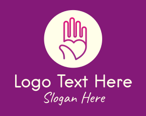 Gesture - Purple Caring Hand logo design