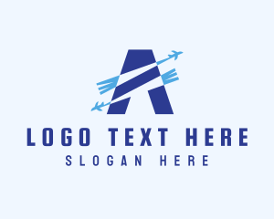 Transport System - Aviation Airplane Letter A logo design