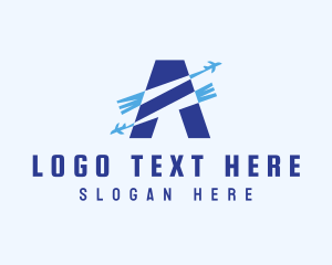 Aircraft - Aviation Airplane Letter A logo design