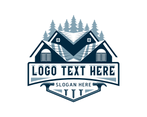 Woodwork - Roofing Carpentry Builder logo design