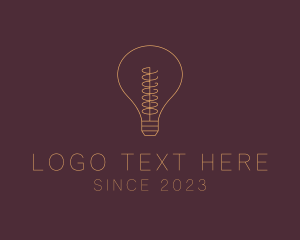 Minimalist - Minimalist Energy Bulb logo design