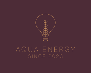 Minimalist Energy Bulb logo design