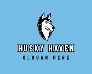 Husky - Angry Wolf Hound logo design