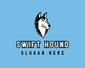 Angry Wolf Hound logo design