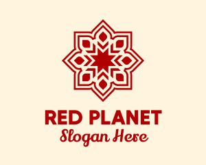 Red Flower Pattern logo design