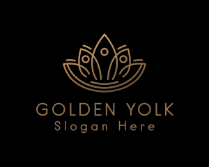 Golden Lotus Wellness logo design