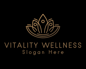 Golden Lotus Wellness logo design