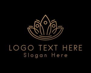 Esthetic - Golden Lotus Wellness logo design
