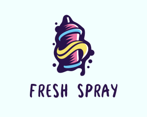Spray Paint Splatter logo design