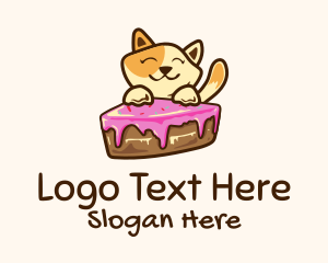 Cat Cake Slice Logo