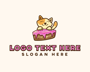 Cat Cake Slice Logo