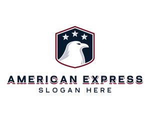 Patriotic American Eagle logo design