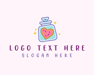 Jar - Heart Cookie Jar logo design