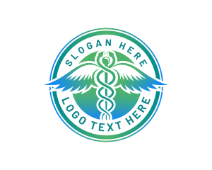 Pharmacy - Diagnosis Clinic Caduceus logo design