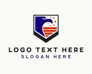 Stars And Stripes - Eagle Shield Patriotic logo design