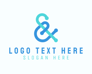 Ligature - Intertwined Ampersand Lettering logo design