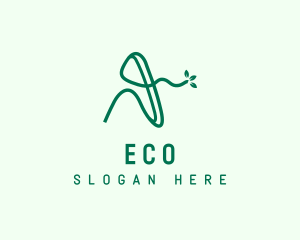 Elegant Eco Letter A Logo