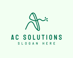 Elegant Eco Letter A logo design