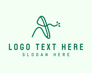 Vine - Elegant Eco Letter A logo design
