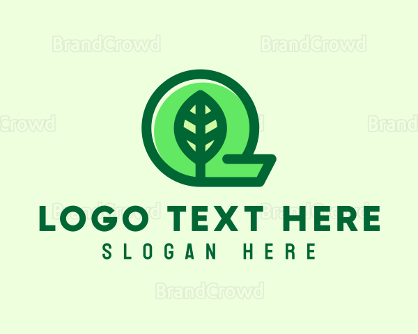 Organic Herb Letter Q Logo